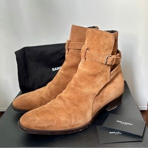 Authentic Saint Laurent Wyatt Jodphur Suede Boots 41